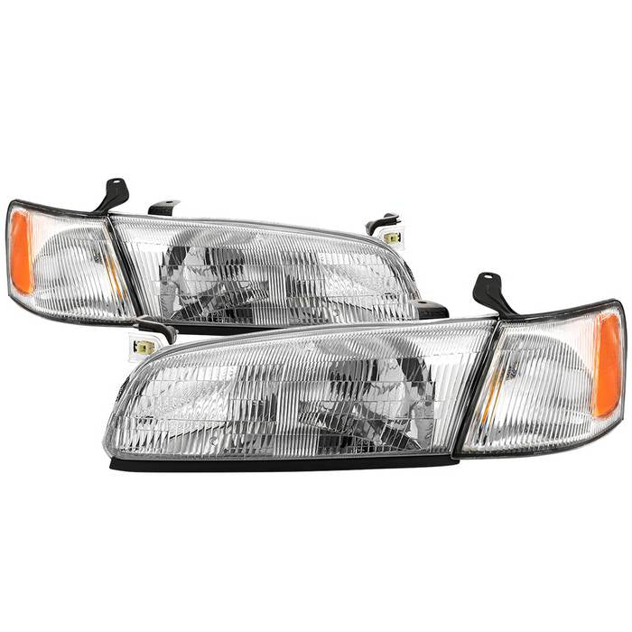 SPYDER xTune 97-99 Toyota Camry 4pc OEM Style Headlights w/Corner Lights - Chrome (HD-JH-TCAM97-SET-C) 9042843