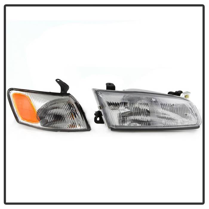 SPYDER xTune 97-99 Toyota Camry 4pc OEM Style Headlights w/Corner Lights - Chrome (HD-JH-TCAM97-SET-C) 9042843