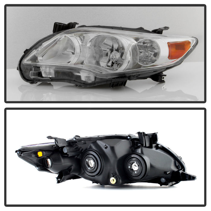 SPYDER xTune Toyota Corolla 11-13 Driver Side Headlights - OEM Left - Chrome HD-JH-TCO11-OE-L 9937538