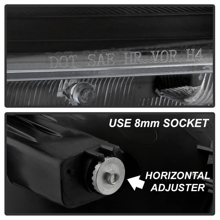 SPYDER xTune 08-10 Toyota Highlander (Excl Hybrid/Sport) OEM Style Headlights -Blk (HD-JH-THIGH08-AM-BK) 9044144