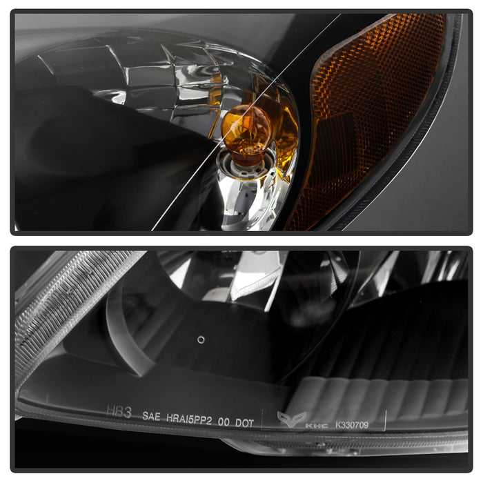 SPYDER Xtune Toyota Matrix 03-08 Crystal Headlights Black HD-JH-TM03-AM-BK 9023712