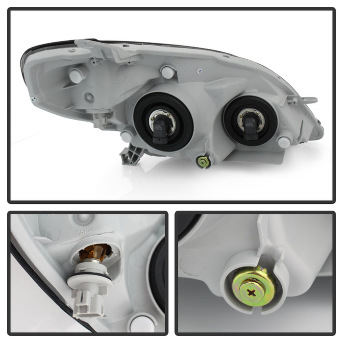 SPYDER Xtune Toyota Matrix 03-08 Crystal Headlights Black HD-JH-TM03-AM-BK 9023712
