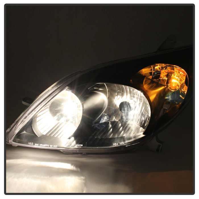 SPYDER Xtune Toyota Matrix 03-08 Crystal Headlights Black HD-JH-TM03-AM-BK 9023712