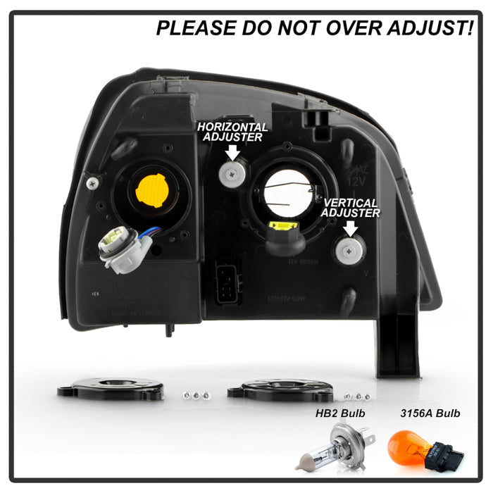 SPYDER xTune 00-05 Cadillac Deville Crystal Headlights - Black (HD-ON-CADDEV00-BK) 9040368