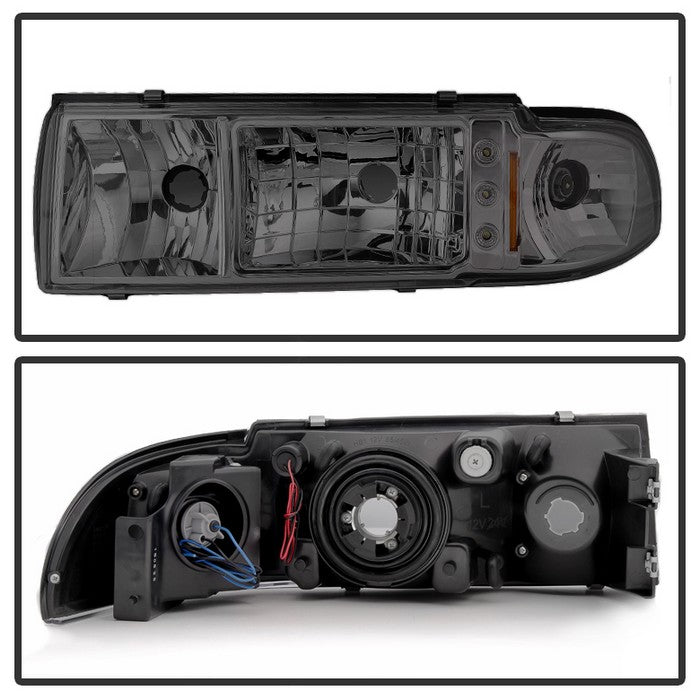 SPYDER Xtune Chevy Caprice 91-96 / Impala 91-96 1Pc LED Crystal Headlights Smoke HD-ON-CCP91-1PC-LED-SM 5031648