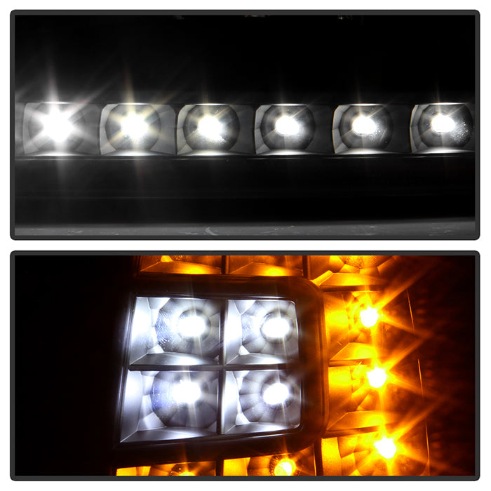 SPYDER Xtune Ford F150 97-03 Crystal Headlights w/ Clear LED Corners Black HD-ON-FF15097-LED-SET-BK 5014184