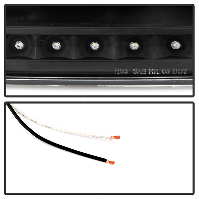 SPYDER Xtune Ford F150 97-03 Crystal Headlights w/ Clear LED Corners Black HD-ON-FF15097-LED-SET-BK 5014184