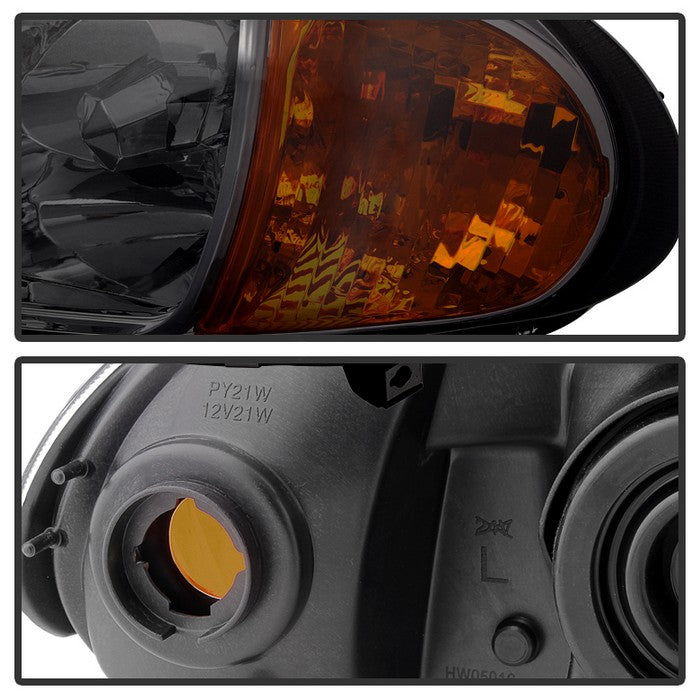 SPYDER Xtune Honda Del Sol 93-97 1Pc Amber Crystal Headlights Smoke HD-ON-HDEL93-1P-AM-SM 5014818
