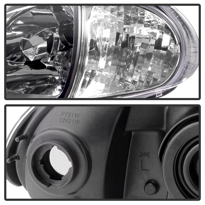SPYDER Xtune Honda Del Sol 93-97 1Pc Crystal Headlights Black HD-ON-HDEL93-1P-BK 5014207