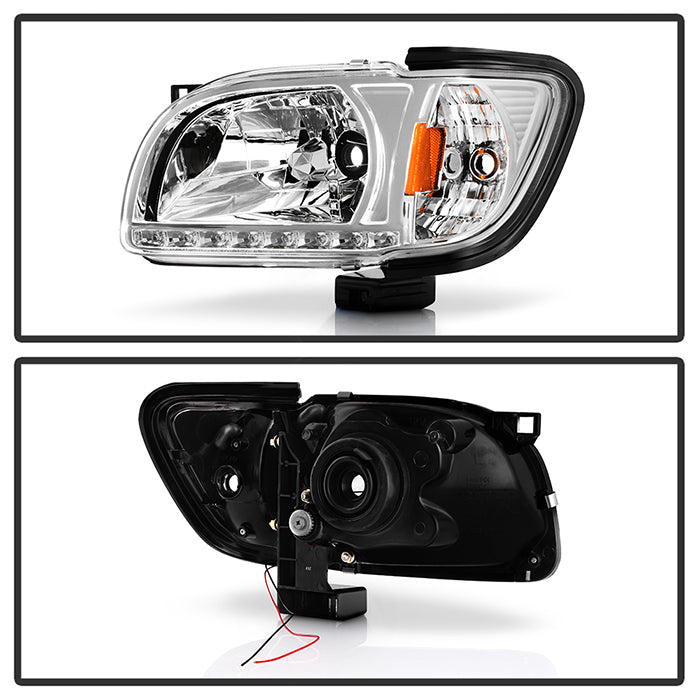 SPYDER Xtune Toyota Tacoma 01-04 1 Piece w/ Black Trim Corner Crystal Headlights HD-ON-TT01-1PC-LED-C 5056344