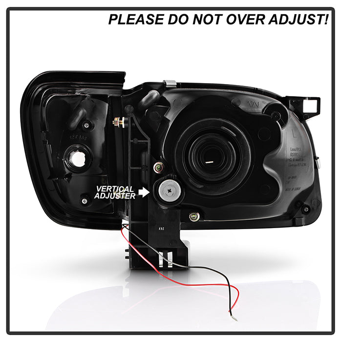 SPYDER Xtune Toyota Tacoma 01-04 1 Piece w/ Black Trim Corner Crystal Headlights HD-ON-TT01-1PC-LED-C 5056344