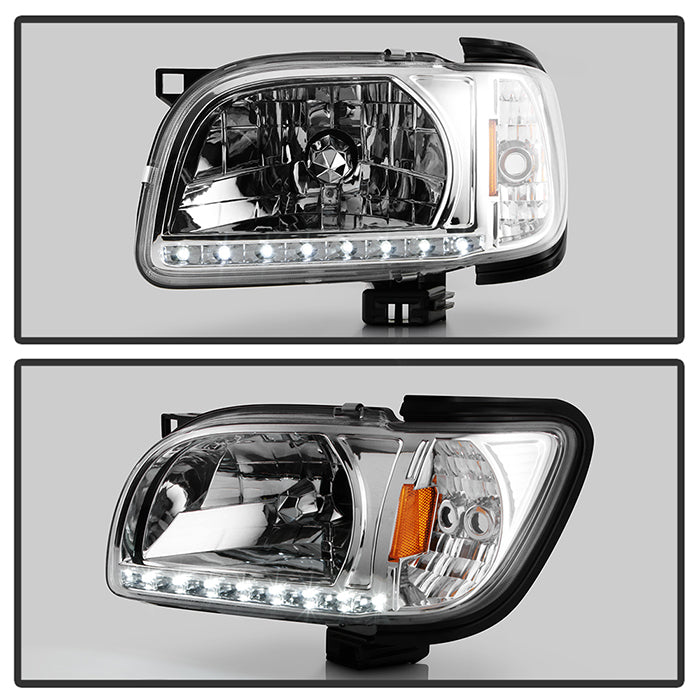SPYDER Xtune Toyota Tacoma 01-04 1 Piece w/ Black Trim Corner Crystal Headlights HD-ON-TT01-1PC-LED-C 5056344