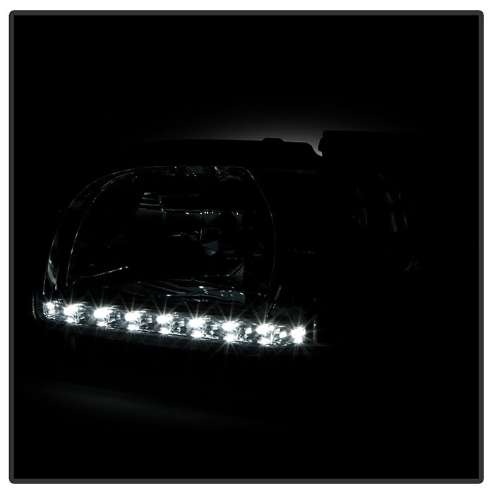 SPYDER Xtune Toyota Tacoma 01-04 1 Piece w/ Black Trim Corner Crystal Headlights HD-ON-TT01-1PC-LED-C 5056344