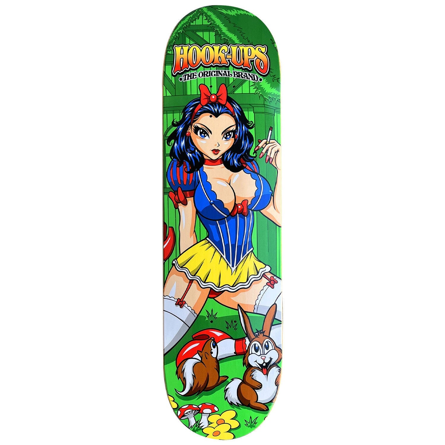 Hook-Ups Snow White Skateboard Deck - 8.5″