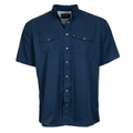 Hooey: Navy Short Sleeve Pearl Snap Shirt