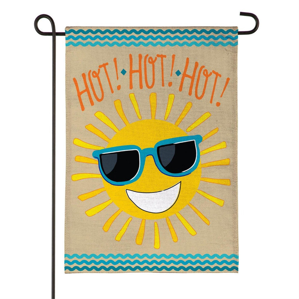 HOT HOT HOT Sunshine 2 Sided Garden Flag