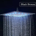 Rozin Rainfall Shower Head With LED Light Square Brass Design