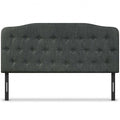 Queen Upholstered Headboard with Adjustable Heights-Light Gray