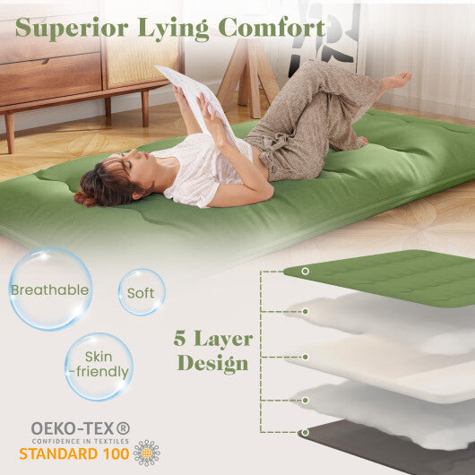 Floor Mattress with Washable Cover and Carry Bag-Full Size