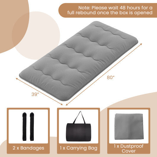 Futon Mattress with Washable Cover and Carry Bag-Full Size