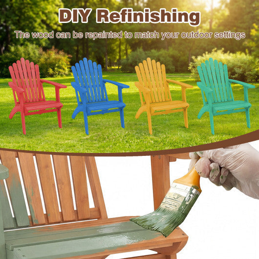 Acacia Wood Outdoor Patio Chair with 400 lbs Weight Capacity-Natural