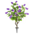 2 Pack Artificial Locust Flower Trees 39 Inch Fake Evergreen Shrubs with Ground Spikes-White