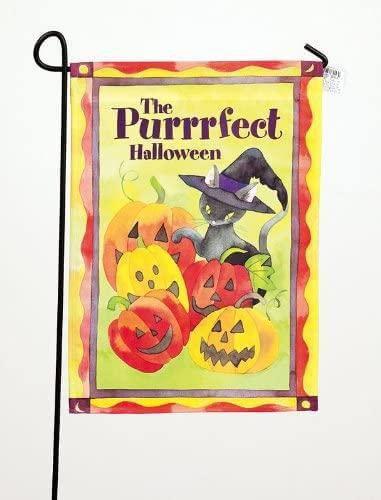 Halloween Day Glow Kitty Cat Garden Flag