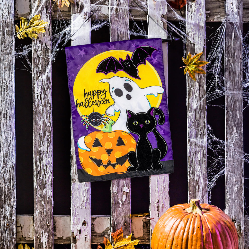 Halloween Friends 2 Sided Garden Flag