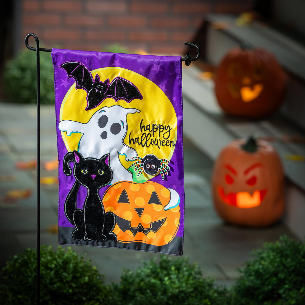 Halloween Friends 2 Sided Garden Flag