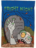 Halloween Fright Night Applique Garden Flag 2 Sided
