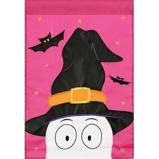 Halloween Peeking Ghost Garden Flag 2 Sided