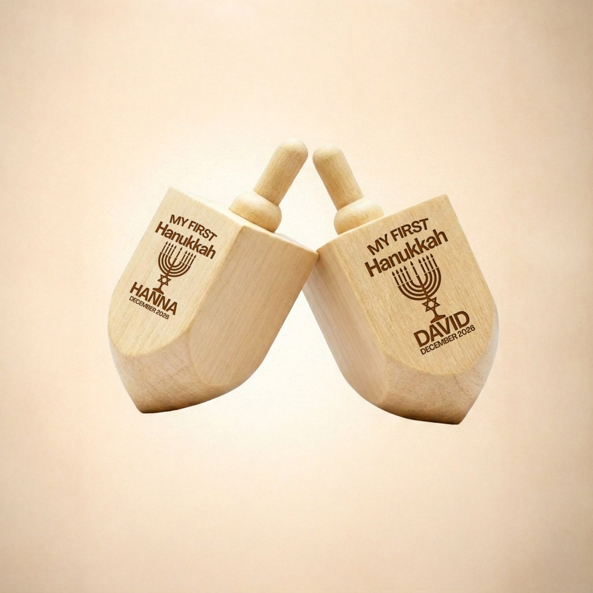 Custom Engraved Hanukkah Dreidel with Name