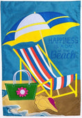 Happiness Is A Day At The Beach Garden Flag 2 Sided