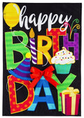 Happy Birthday Garden Flag 2 Sided