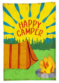 Happy Camper Garden Flag 2 Sided Applique Camping