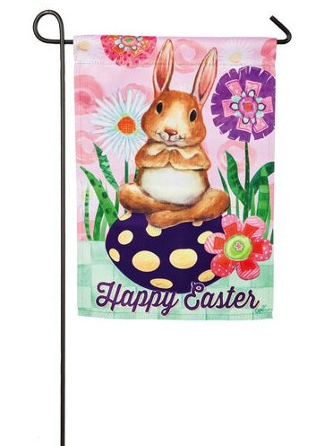 Happy Easter Bunny 2 Sided Garden Flag