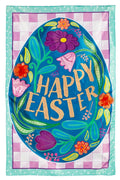 Happy Easter Egg Garden Flag 2 Sided Applique