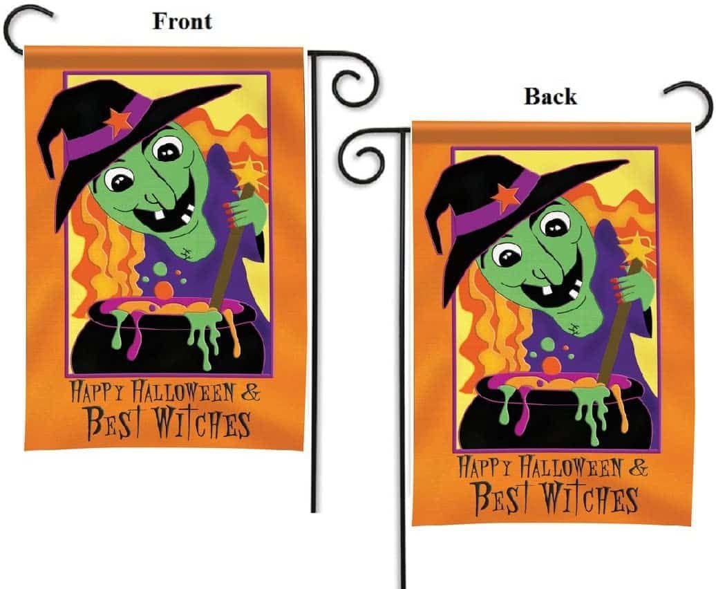 Happy Halloween And Best Witches Garden Flag 2 Sided
