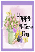 Happy Mother's Day Garden Flag 2 Sided Tulips