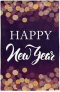 Happy New Year Garden Flag 2 Sided Textured Decorative