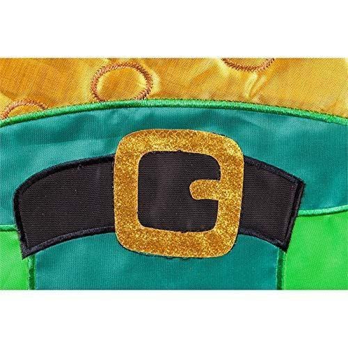 Happy St. Pat's Day Garden Flag 2 Sided Applique Green