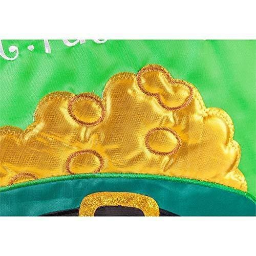 Happy St. Pat's Day Garden Flag 2 Sided Applique Green