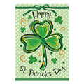 Happy St Patrick's Day Shamrock 2 Sided Garden Flag