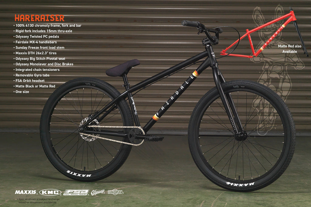 Fairdale Hareraiser 26″ DJ Complete Bike - Matte Black