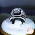925 Sterling Silver AAA Crystal Zircon Ring