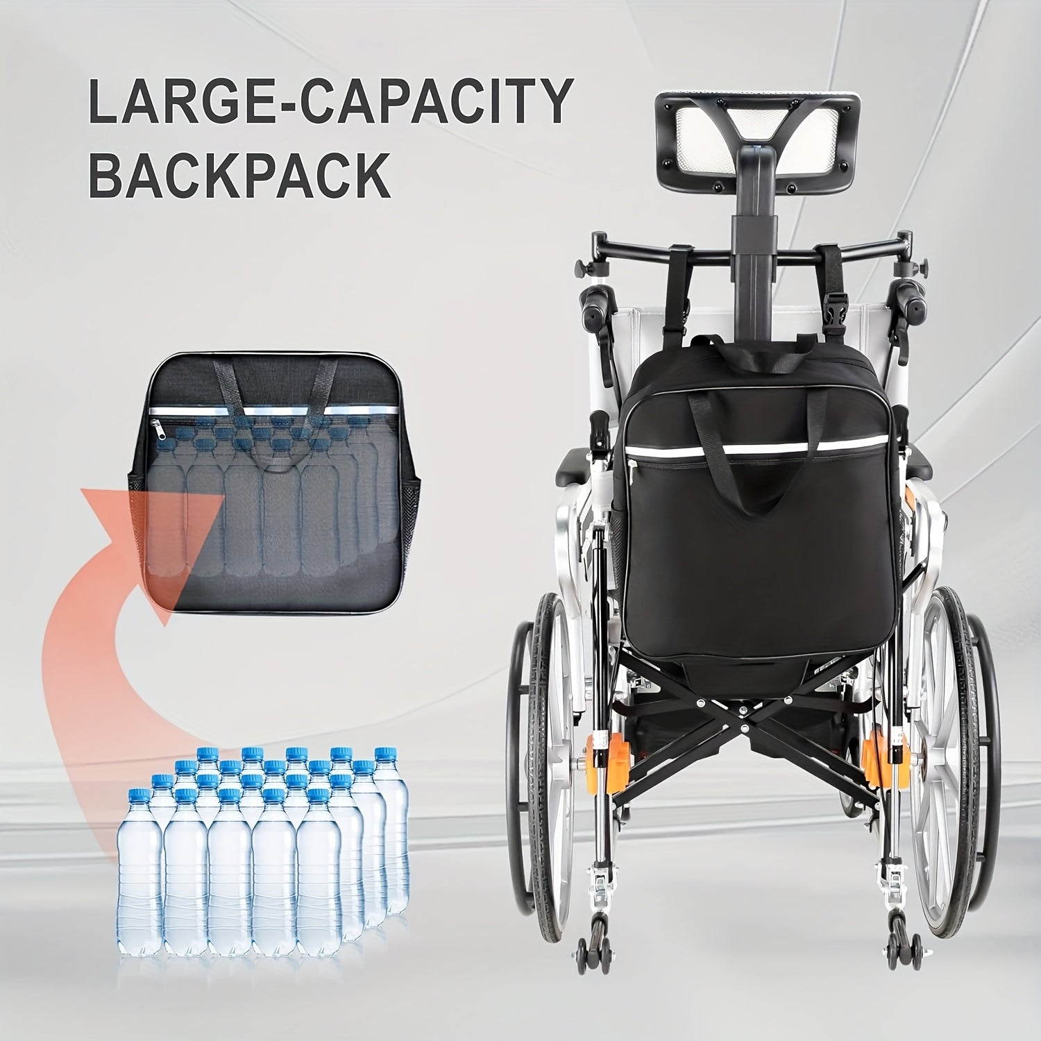4-in-1 Heavy-Duty Wheelchair with Elevating Leg Rests & Potty - Wide Seat Transport Chair Suitable for Seniors & Adults, Recliner Wheelchair with Head/Leg Support, Brakes & -Tippers
