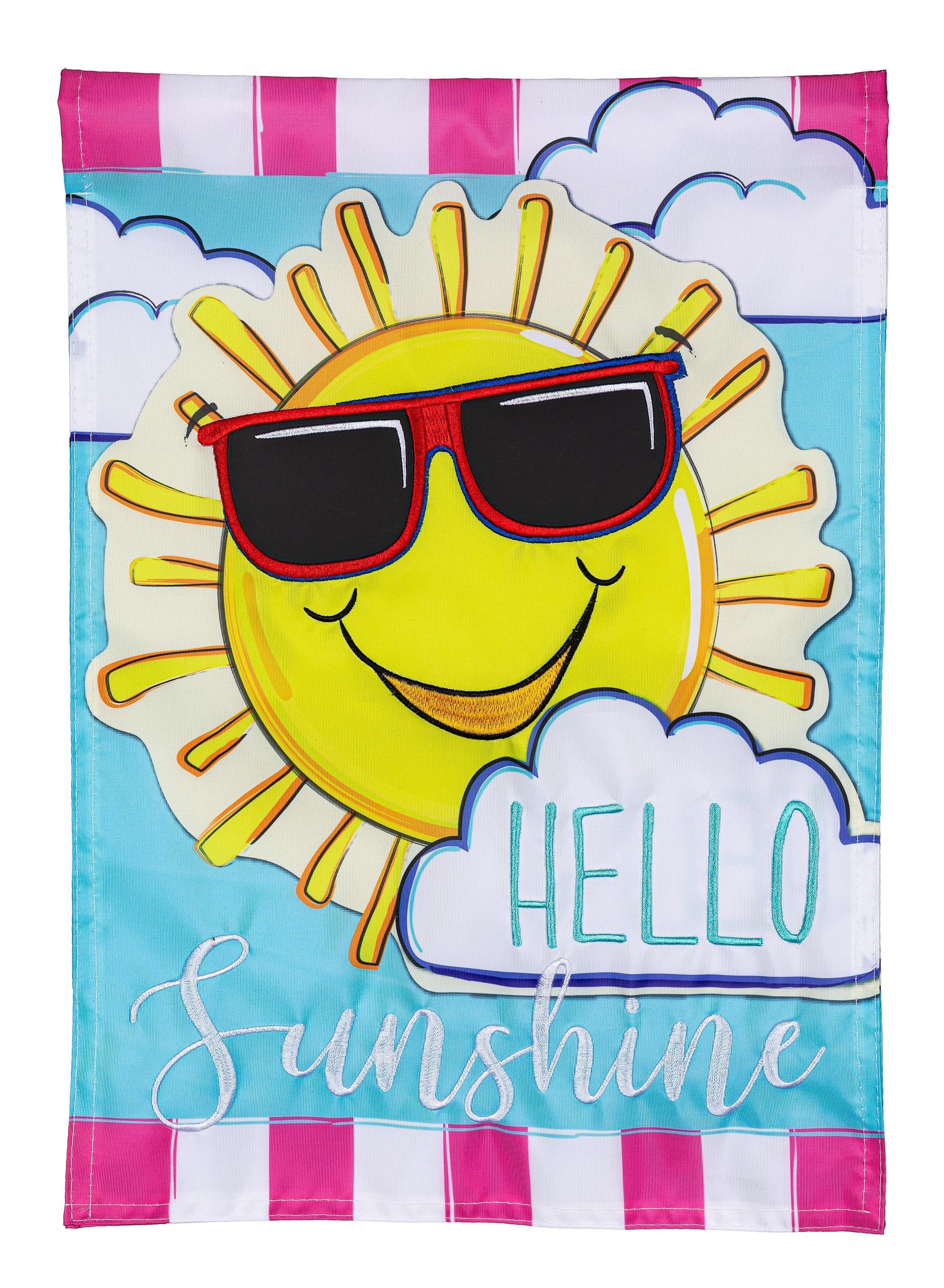 Summer Garden Flag 12x18 - Hello Sunshine 2-Sided Decorative Flag