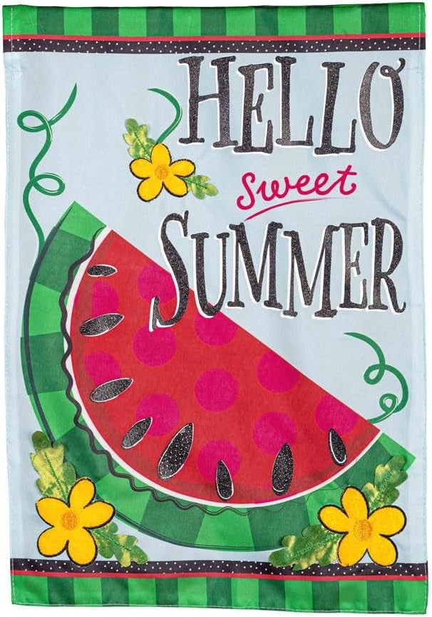 Hello Sweet Summer 2 Sided Garden Flag