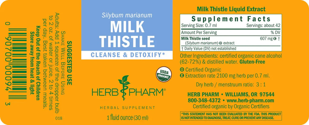 Herb Pharm Milk Thistle Extract, 4 oz