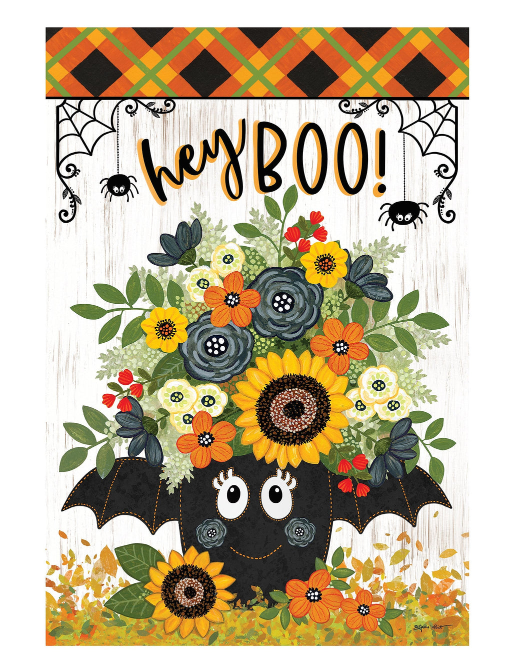 Hey Boo 2 Sided Garden Flag